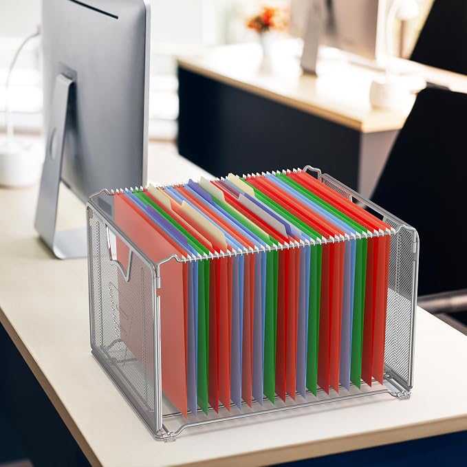 Simple Houseware Mesh Hanging File Folder Organizer - Image 2