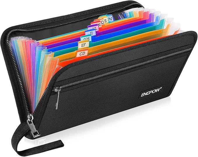 ENGPOW Receipt Coupon Organizer, Fireproof 13 Pockets Expanding File Folder by ENGPOW