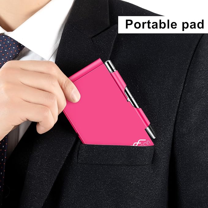 Metal Pocket Notebook, Portable Small Pocket Notepad Aluminum Note Case - Image 5