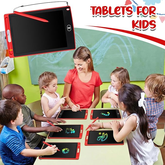 Zhehao 24 Pieces LCD Writing Tablet Doodle Board 8.5 Inch Colorful Reusable - Image 6