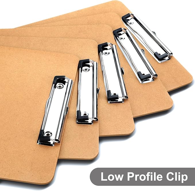 Wood Clipboards 30 Pack, Letter Size Hardboard Clip Board 8.5x11 | A4 Standard - Image 4