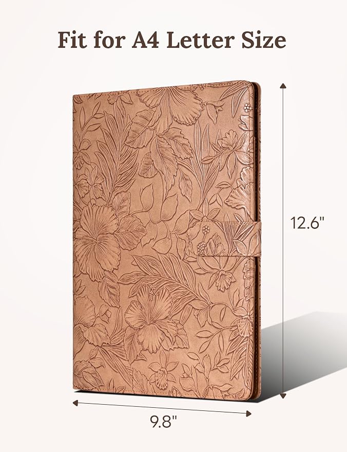 Clipboard Folder Padfolio, Mymazn Writing Portfolio Faux Leather Clipboards - Image 2