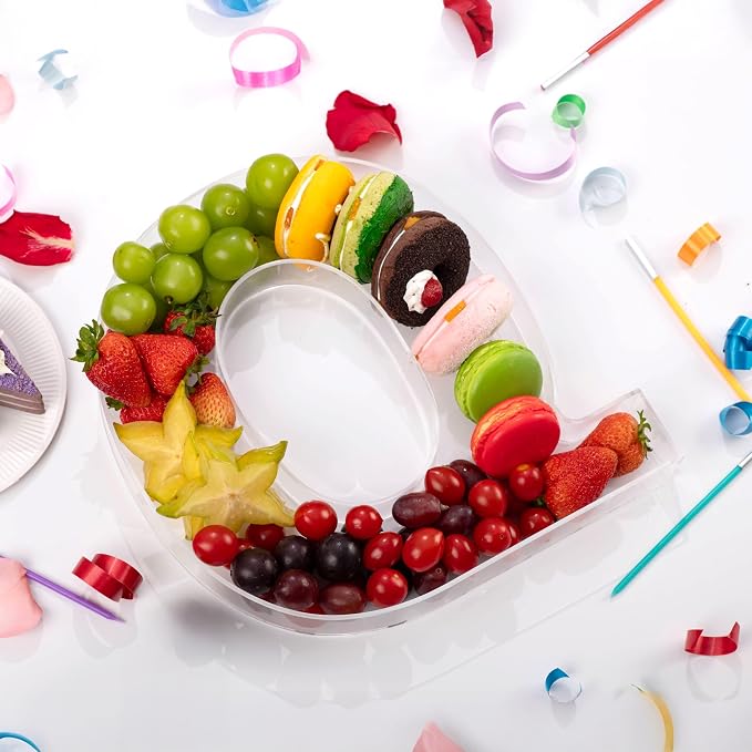 11" Clear Acrylic Letter & Number Charcuterie Tray-Reusable Fillable Alphabet - Image 2