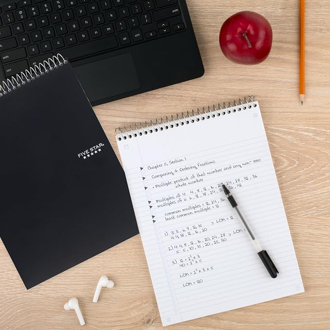 Five Star Top Spiral Notebook + Study App, 1 Subject, College Ruled Notepad - Image 8