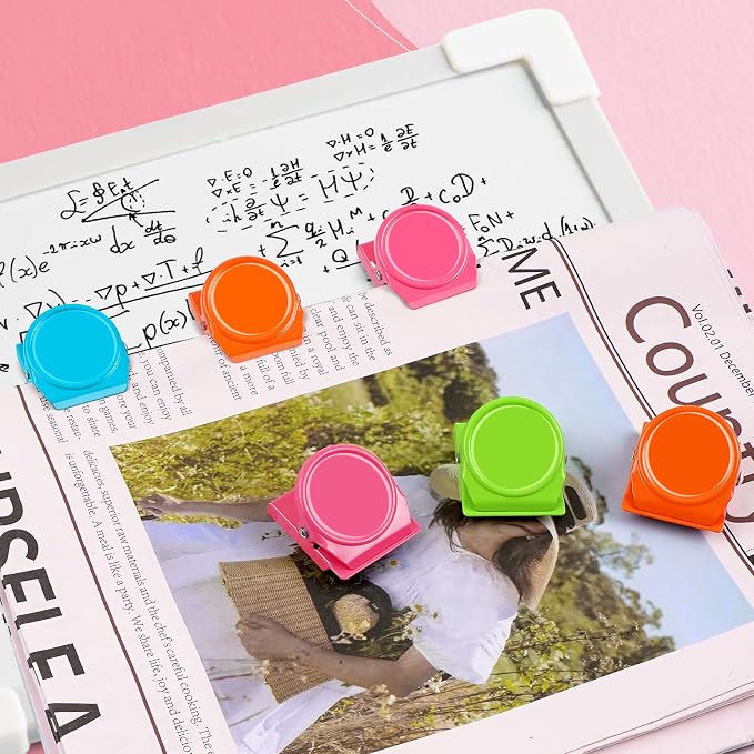 Grtard 24 Pack Colorful Magnetic Clip, Refrigerator Metal Magnets Clips - Image 9