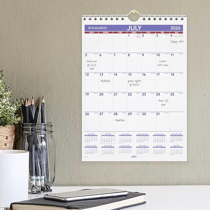 AT-A-GLANCE Wall Calendar 2026-2027 Planner, Academic 12-Month July-June - Image 2
