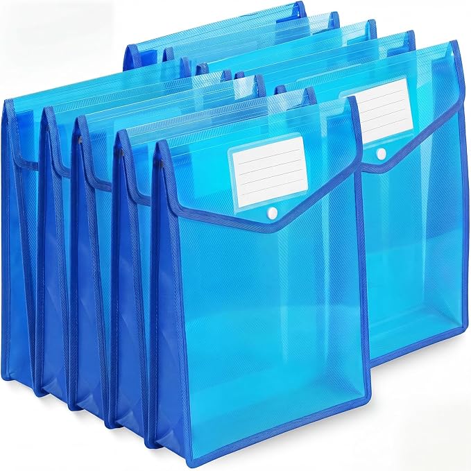 Epakh 10 Pieces Plastic File Folders Envelope Expanding File Wallet Organizer by Epakh