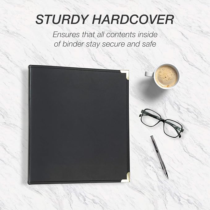 Samsill Classic Collection Leather 3 Ring Binder, Executive Presentation - Image 4