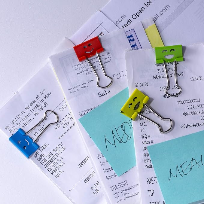 Officemate Happy Smiling Face Binder Clips, Small Size, 42 in Pack, Comes in - Image 4