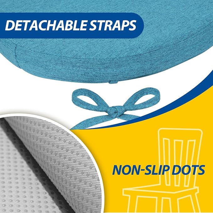 AAAAAcessories D-Shaped Chair Cushions, Machine-Washable Cover - Image 5
