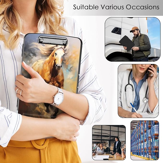 Clipboard with Storage, Office Supplies Nursing Clipboards Folder with Pen - Image 4