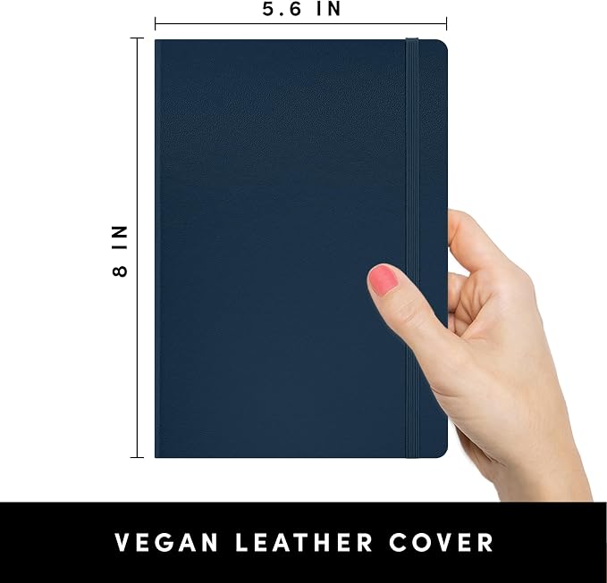 PAPERAGE Lined Journal Notebook, 160 Pages, Medium 5.6 in x 8 in - Image 2