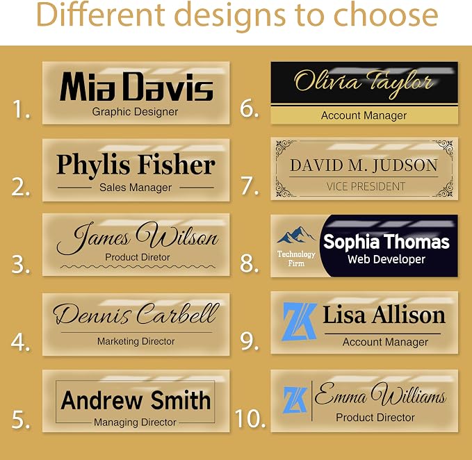 Personalized Office Wall Name Plate Sign Custom Door Name Plate Office Gifts - Image 2