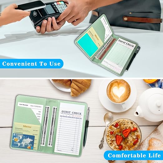 ACdream Server Books for Waitress, Guest Book Note Pad, Cute Pocket Leather - Image 6