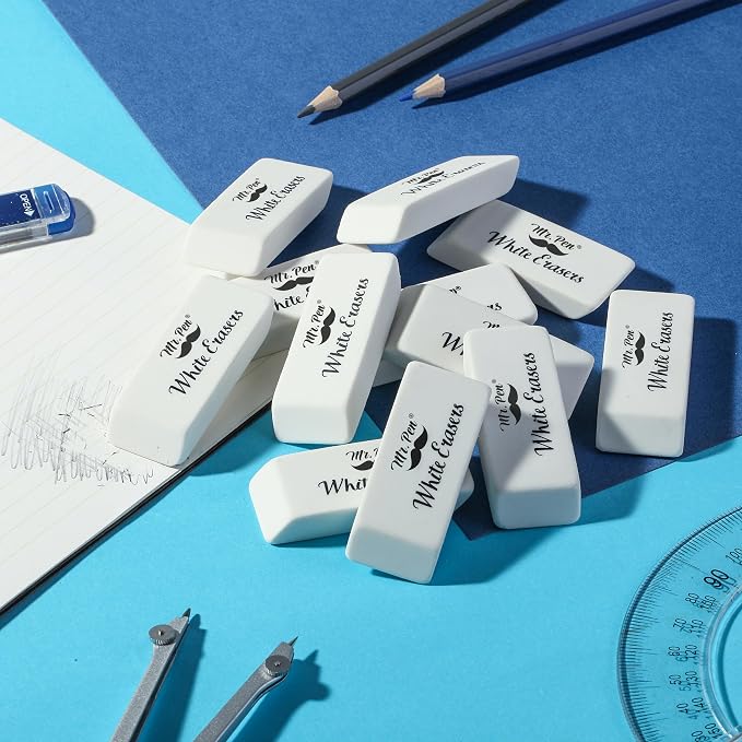 Mr. Pen- White Pencil Eraser, 48 Pack | Large Latex Free Block Erasers Bulk - Image 5