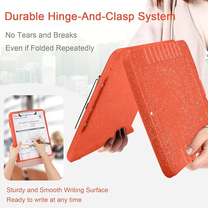 Glitter Clipboard with Storage, Storage Clipboard with Pen Holder, A4 Binder - Image 4