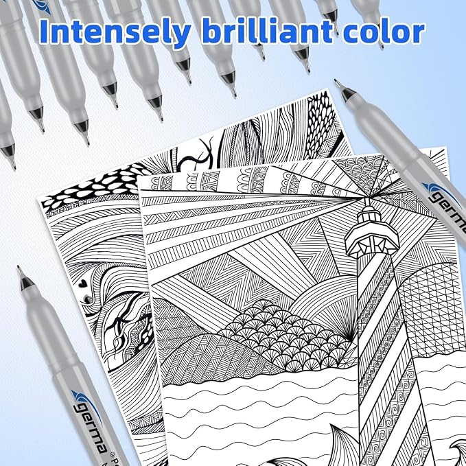 Cgerma Ultra Fine Point Permanent Markers Black, 75 Pack Ultra Fine Tip Markers - Image 8
