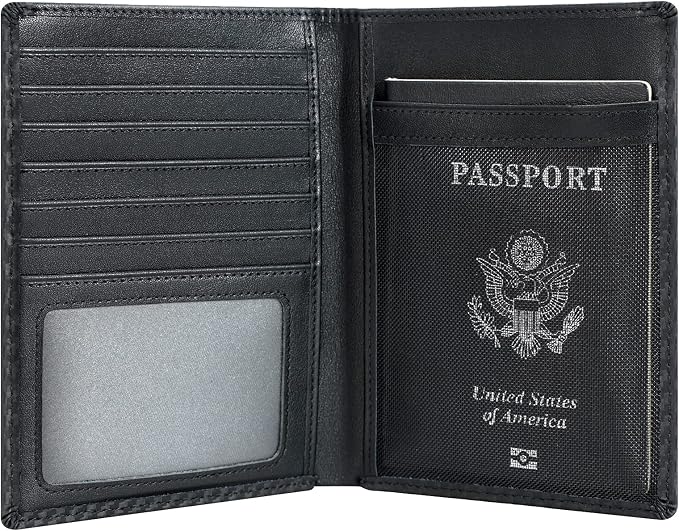 Polare Luxury RFID Blocking Leather Passport Holder Travel Wallet - Image 4