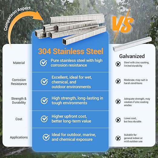 meite T50 Stainless Steel Staples Marine, 9/16 Inch Heavy Duty Staples - Image 3