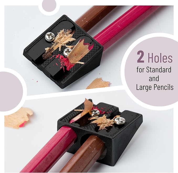 Mr. Pen- Handheld Metal Pencil Sharpener, 6 Pack | 2-Hole Dual Size - Image 8