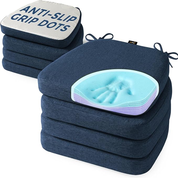 SUNROX Cooling Gel Memory Foam Chair Cushions, 2.6" Thick U-Shaped Dual-Layer by SUNROX