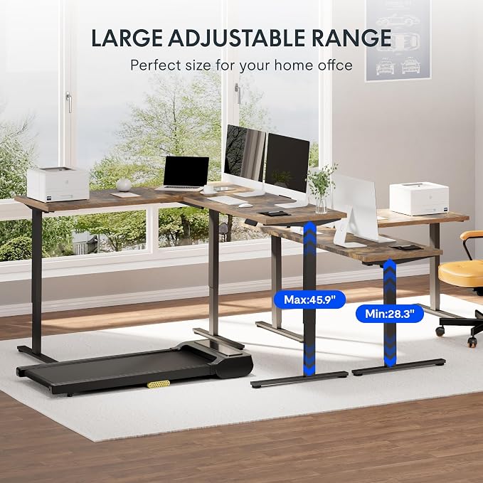 FLEXISPOT L Shaped Standing Desk, 71 x 63 Inch Electric Height Adjustable - Image 8