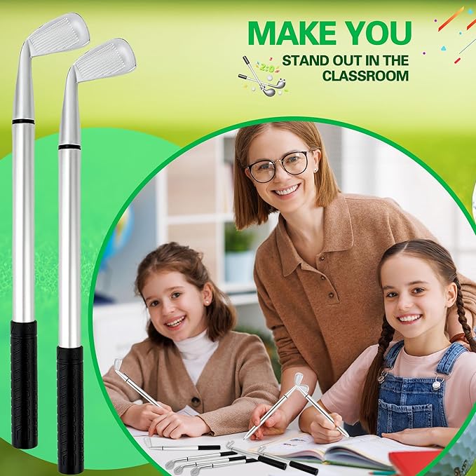 48 Pieces Golf Clubs Pens Golf Ballpoint Pens Golfing Pen Bulk Funny Props for Students Boss School Office Stationery Supplies-DeskLoop Office