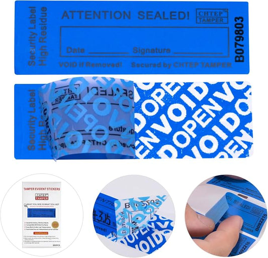 ChtepTamper 100 Pieces Total Transfer Tamper-Evident Stickers Security Labels by ChtepTamper