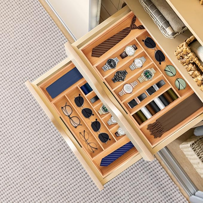 oridom Large Premium Bamboo Silverware Organizer - Image 9