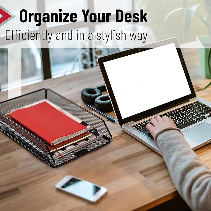 Mr. Pen- Mesh Desk Organizer, Single Tray Desktop Organizer | Letter Tray Desk - Image 5