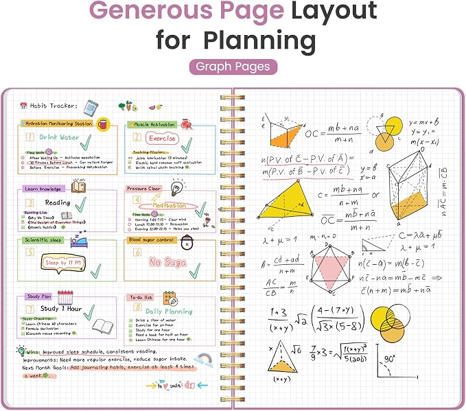 Taja Spiral Graph Notebook, 8.5"x11" Notebooks - Image 4