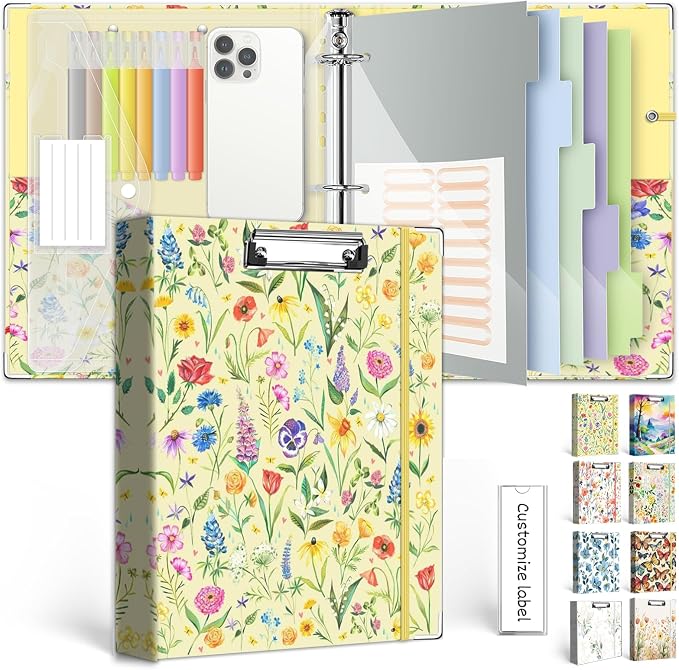 3 Ring Binder 1 Inch, Three Ring Binders Organizer by KLLVE