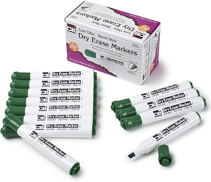 Charles Leonard Dry Erase Markers, Barrel Style by CharlesLeonard