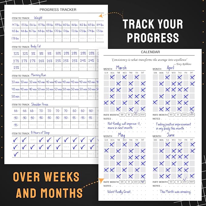 Nextnoid Hardcover Workout Planner Fitness Journal - Image 5