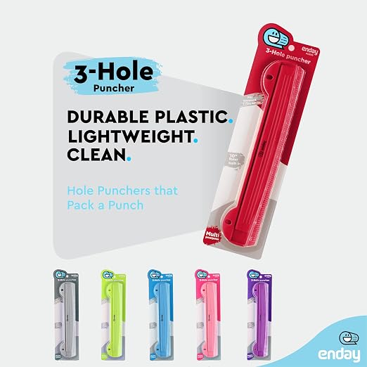 3 Hole Punch Red, Portable Hole Puncher - Image 4