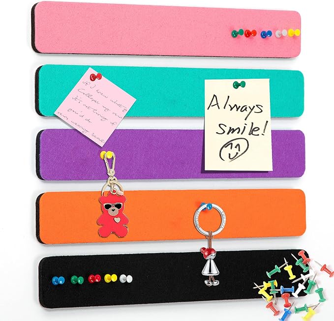 5 Pack Felt Pin Board Bar Strips Bulletin Board by SayHellotoGoodLife