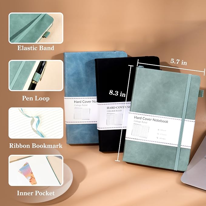 CAGIE 3 Pack Journals Notebooks - Image 4