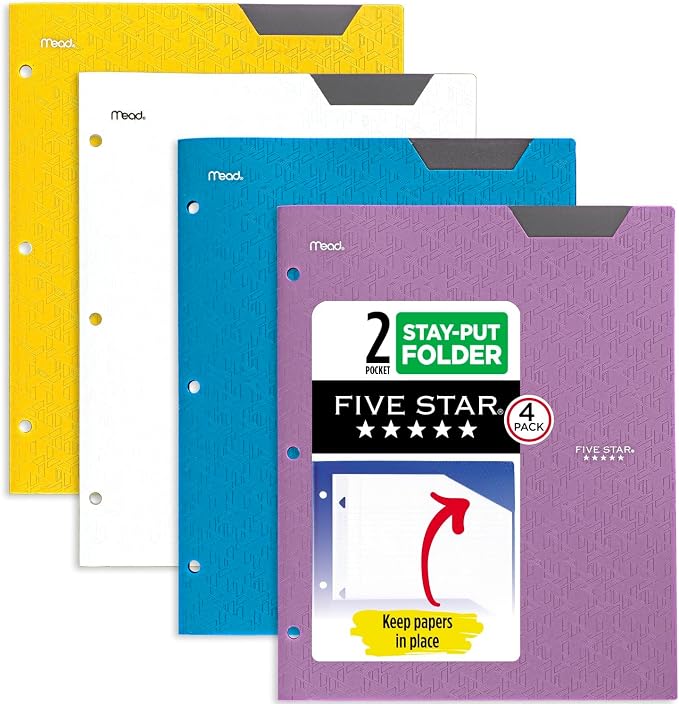 Five Star 2-Pocket Folder, Plastic Folder by FiveStar