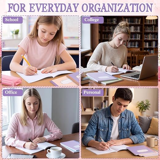 Eaasty 12 Pack Pastel Composition Notebooks Bulk 9.75" x 7.5" Wide Ruled - Image 6