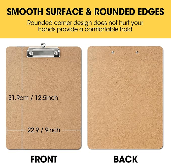 24 Pack Clipboards Bulk, Clip Boards 8.5x11 Standard Letter Size, Clipboards - Image 3