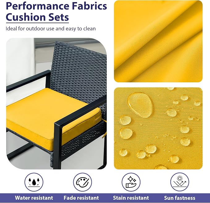 IPYNBAP Outdoor Chair Cushions Set of 4 -Waterproof Outdoor Seat Cushions - Image 3