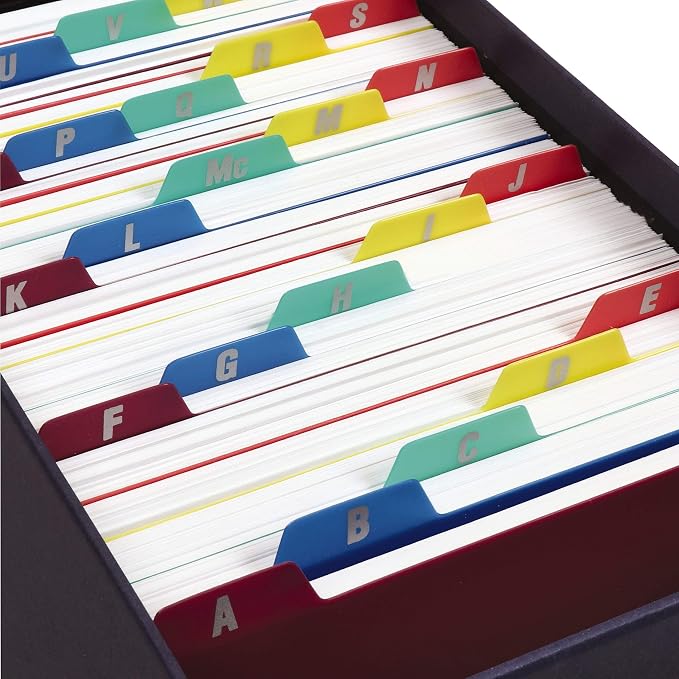 Oxford Poly Index Card Guides, Alphabetical, 25 Guides per Set - Image 2