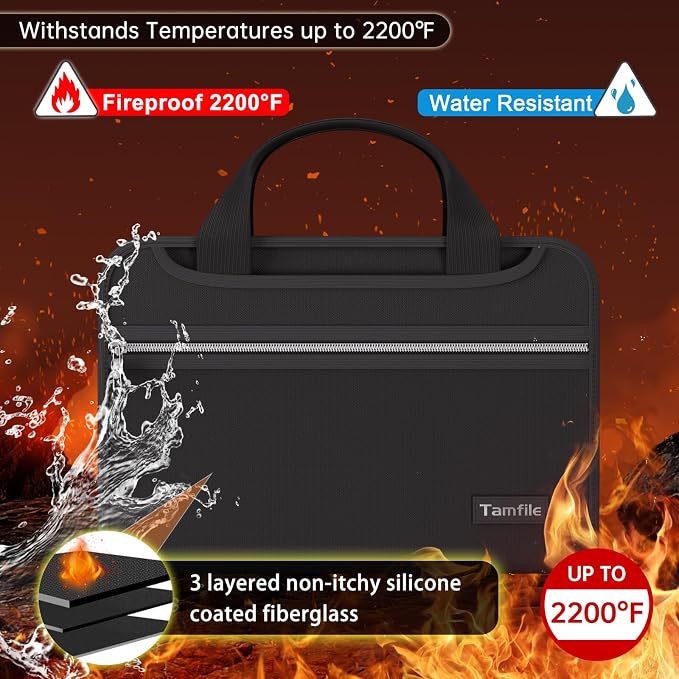 Tamfile Fireproof Accordion File Organizer - Image 2