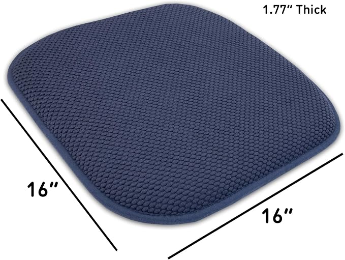 Sweet Home Collection Memory Foam Chair Cushion Honeycomb Pattern Solid Color - Image 4