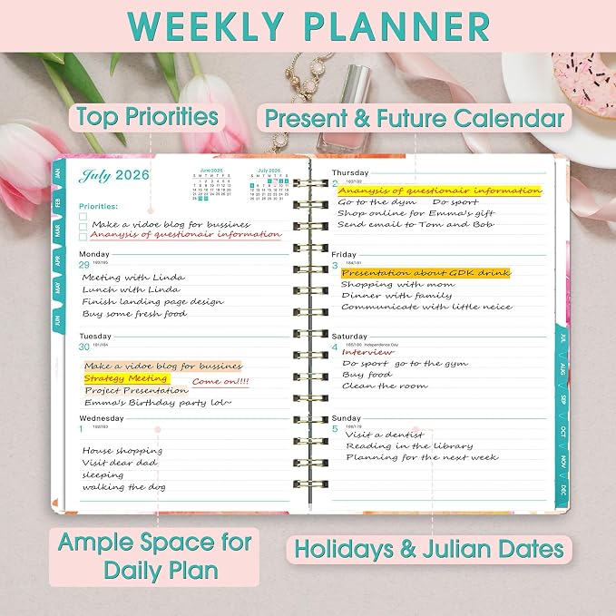 Ymumuda 2026 Planner, Daily Weekly and Monthly Planner，Jan 2026 - Image 4