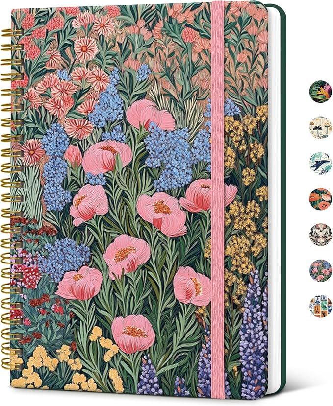 Taja Lined Spiral Journal Notebook by Taja