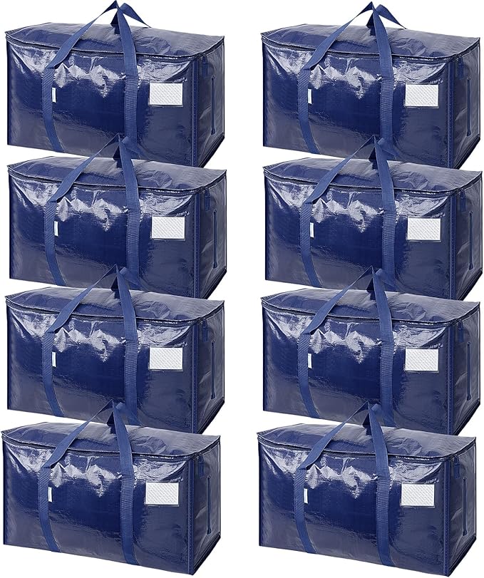 TICONN 8 Pack Extra Large Moving Bags Heavy Duty by TICONN