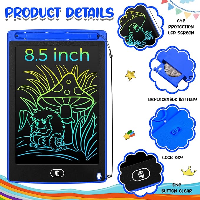 Zhehao 24 Pieces LCD Writing Tablet Doodle Board 8.5 Inch Colorful Reusable - Image 2