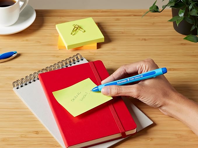 Schneider Slider Memo XB Ballpoint Pen, 1.4 mm, Light Blue Barrel, Box of 10 - Image 2