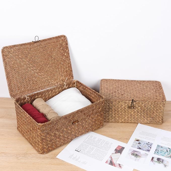 FEIALNDUO Wicker Shelf Baskets - Image 3
